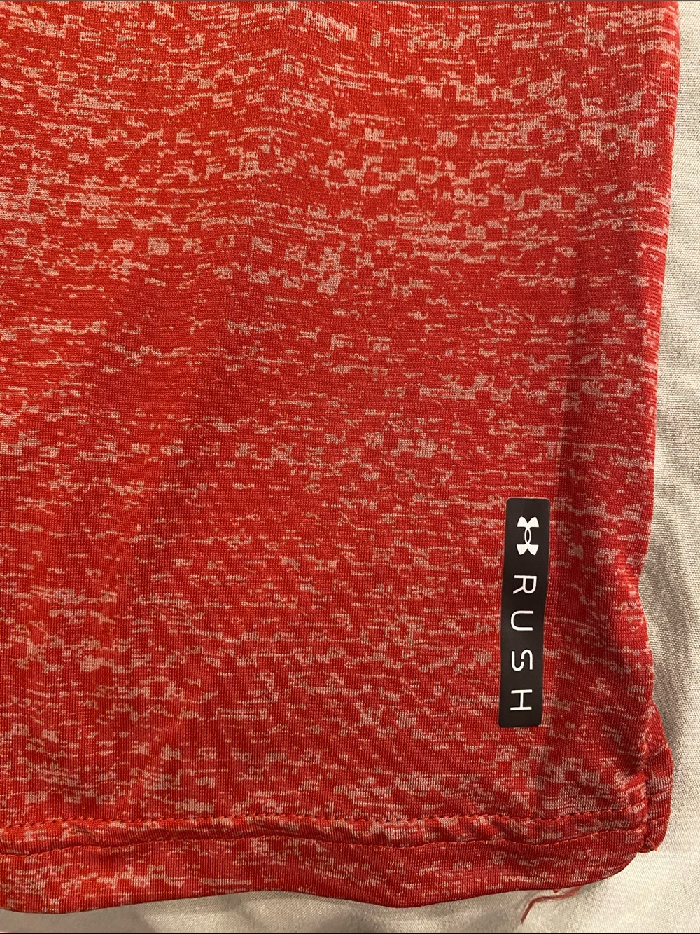 Under Armour Men’s Heathered Red-Orange Short-Sleeve Performance Tee - Picture 6 of 9